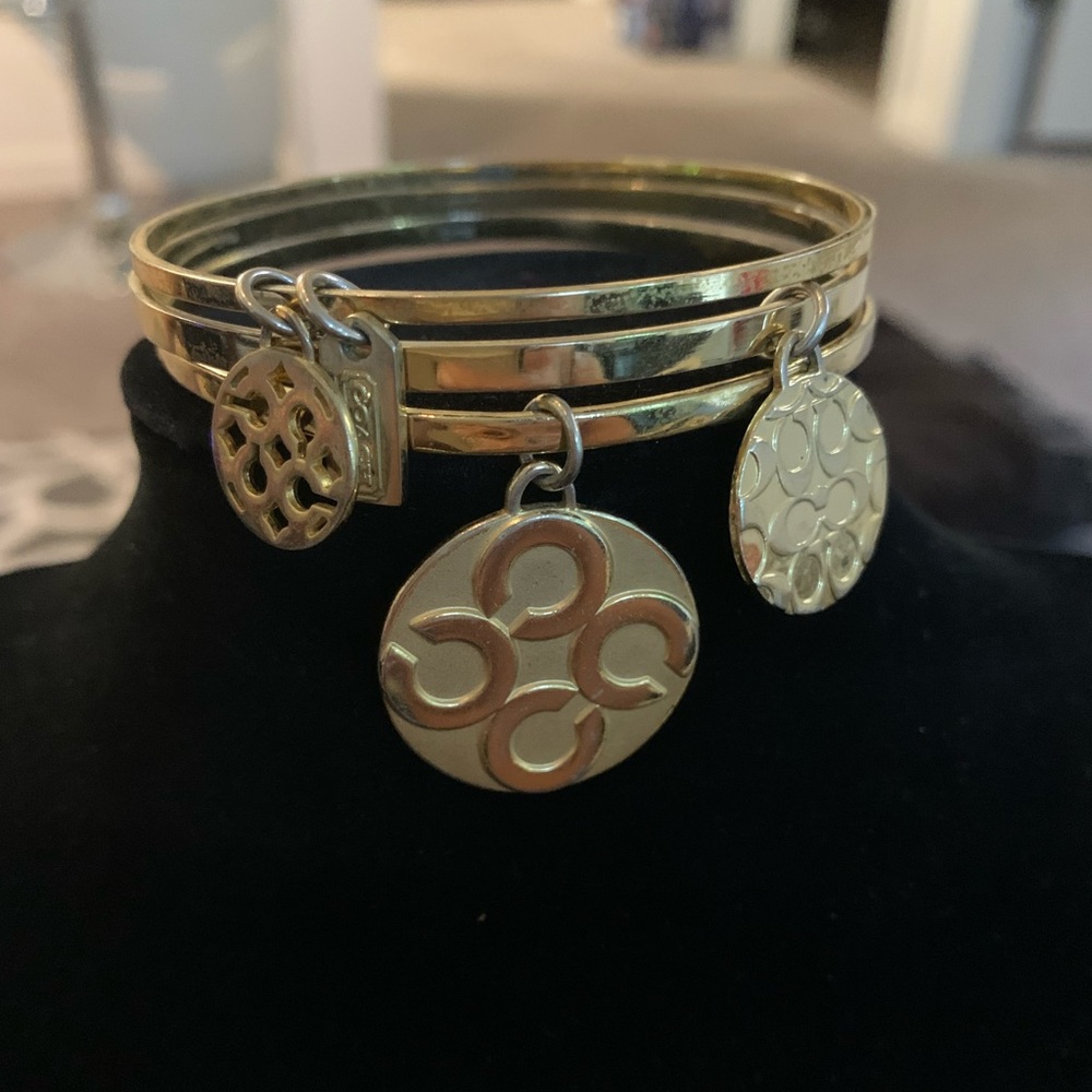Coach bracelet set gold